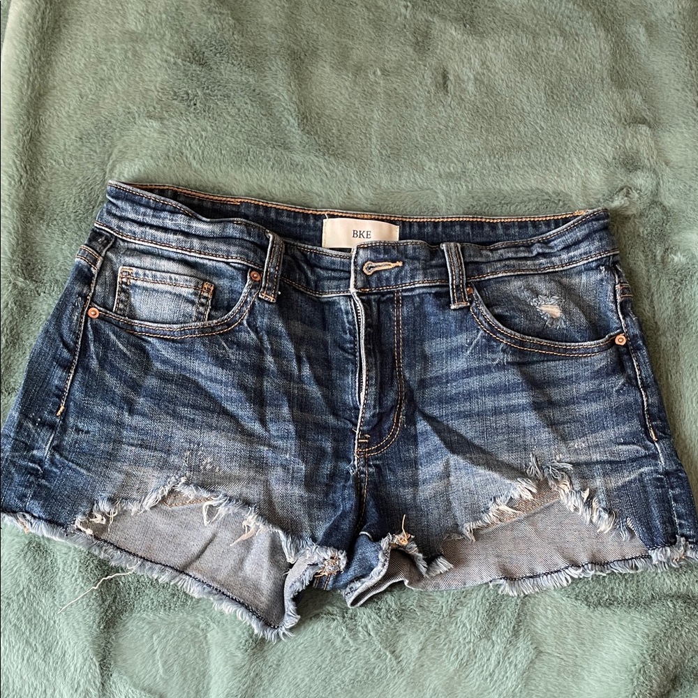 BKE Distressed Blue Jean Shorts